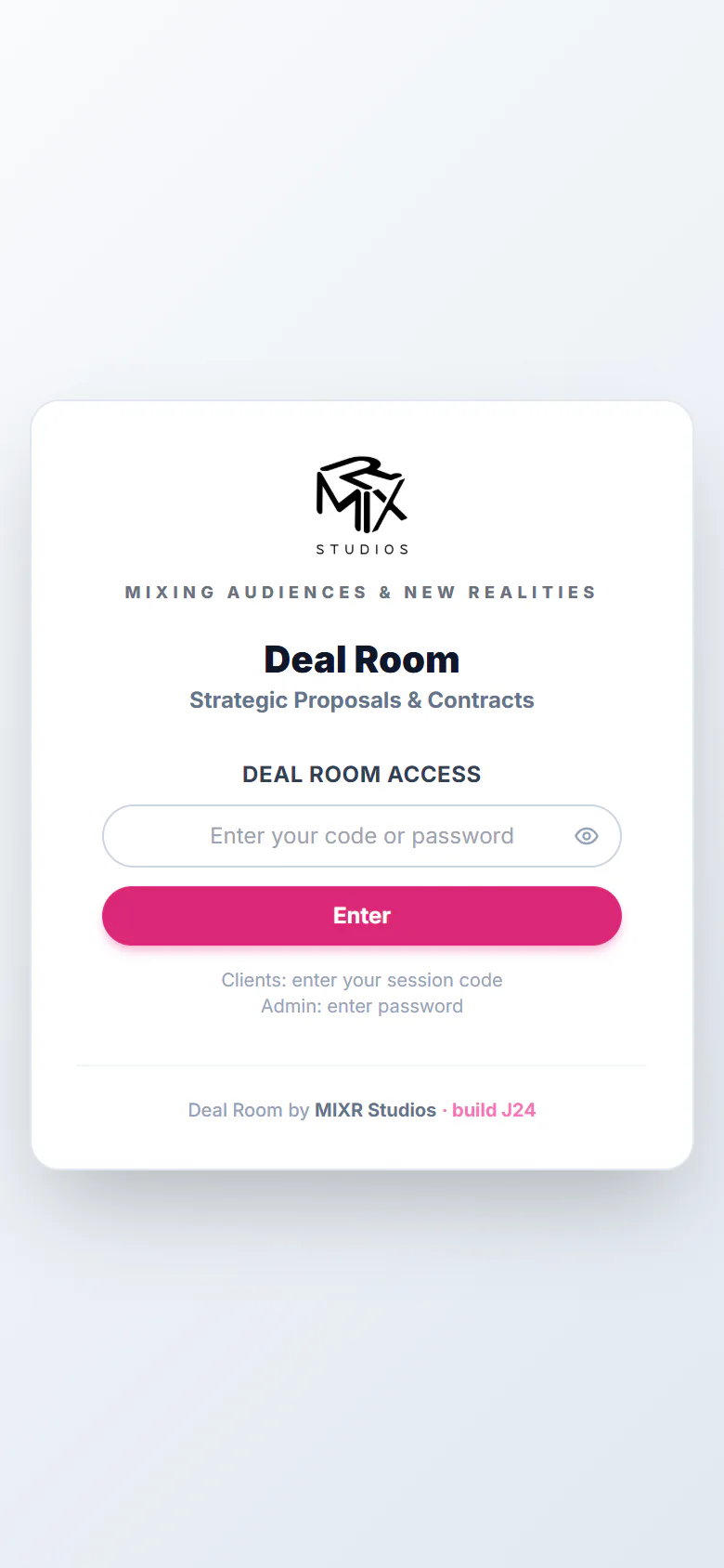 Deal Rooms: Raise terms, deck and a SAFE to sign.